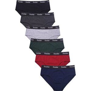 $12 SALE Men's Knocker PACK OF 6 Logo Band Solid Bikini Briefs MB706_6PK_SOL